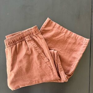 Old Navy Terracotta High Rise Wide Linen Pants Medium